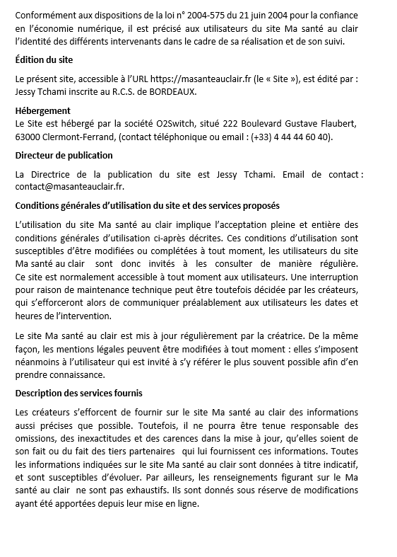 Mentions légales